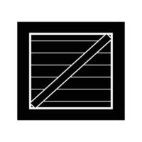 Crate Box Silhouette. Black and White Icon Design Elements on Isolated White Background vector