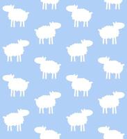 Seamless pattern of hand drawn doodle sheep vector