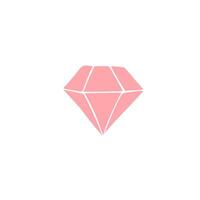 Hand drawn diamond isolated on white background vector