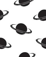 Hand drawn Saturn planets isolated on white background vector