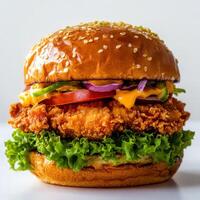Ultimate Crispy Chicken Loaded Burger photo