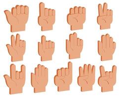 big set of isometric hand vector