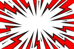 Comic cartoon background with lightnings and thunder power effect. Abstract pop art design with halftone and radial bolt energy. Explosion rays and speed lines. Retro superhero illustration vector