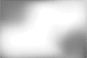 Hexagonal halftone pattern. Honeycomb fade shadow on white background. Abstract textured geometric gradient. Hex dynamic shapes. Simple grid dynamic gradation of cells vector