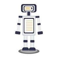 Smart Military Robot handbook for communicating with people vector