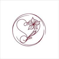 Nature Inspired Black Flower Design Clean and Chic Art vector