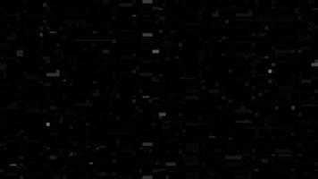 Overlay digital noise texture with static glitch effect on black background, perfect for futuristic, tech, and cyber themes. vector