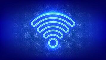Wi-Fi network. Wi Fi icon. Wlan access, wireless hotspot signal symbol. Mobile connection zone. Router transmission. Circuit board pattern. PCB printed circuit texture. illustration. vector