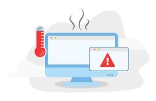 Overheating desktop crash vector