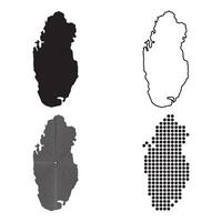 Qatar map icon Design vector
