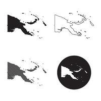 Papua New Guinea Map symbol Icon vector