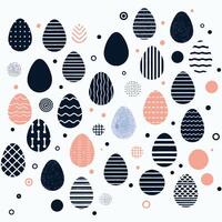 Pastel Easter Egg Pattern. Easter Eggs Collection. Happy Easter. Illustration For Your Design. Easter Greeting Card With Eggs. Easter Background With Flowers And Eggs. Greeting Card. vector