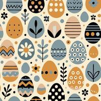 Elegant Easter Eggs Design. Easter Eggs Collection. Happy Easter. Illustration For Your Design. Easter Greeting Card With Eggs. Easter Background With Flowers And Eggs. Greeting Card. vector