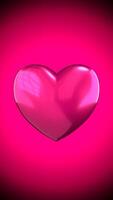 Single Beating Heart Rotating on Pink Background video