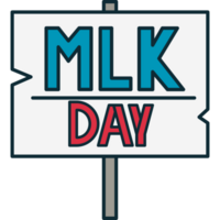 martin luther king day signboard element icon isolated png