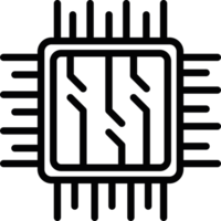 ai technology chip element icon isolated png