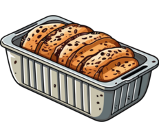 Bread in a metal container element icon isolated png
