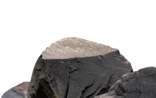 Stone Rock Podium isolated, Stone stand Display product on background,Stones Sea formation located part of the mountain, Cliff Rock boulder with natural rough texture surface png
