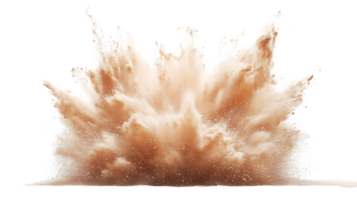 Sand Explodes Upward, Creating a Dramatic, Transparent Background Effect png