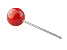 Create Red Sphere Pin Graphic with Transparent Background png