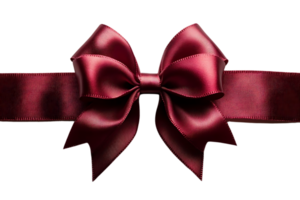 Create a Stunning Bow from Red Ribbon with a Transparent Background png