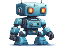 Create Pixel Art Robot with Transparent Background png