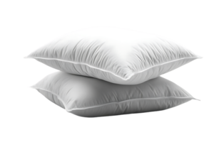 Two White Pillows Mockup, Transparent Background, Ideal for Design Projects png