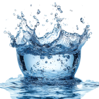 Water Splashing Dynamically on Black Background, Transparent Image Resource png