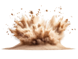 Sand Explodes Upwards Creating a Transparent Background png