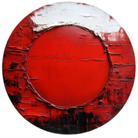 Red and White Abstract Oval Canvas with Transparent Background png