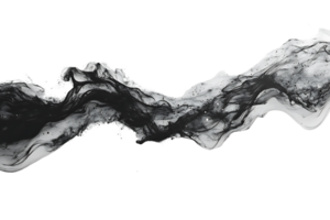 Abstract Ink Waves Flow Seamlessly on Transparent Background png