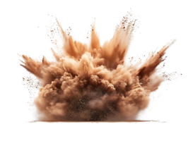 Dust Explodes in Air, Creating a Brown Cloud with Transparent Background png