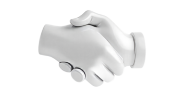 Abstract 3D Render of Two Hands in a Firm Handshake Representing Partnership and Collaboration png