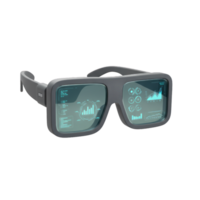 Futuristic Smart Glasses Augmented Reality Technology Displaying Data Graphs and Charts png