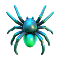 3D Render of a Shiny Green Tarantula png