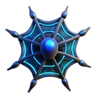 Futuristic 3D Render of a Glowing Blue and Gray Web like Structure png