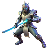 3D Illustration of a Futuristic Warrior png