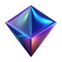 Iridescent Prismatic Pyramid 3D Render Abstract Background Image png
