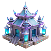 Enchanted Pagoda 3D Render Fantasy Architecture Game Asset png