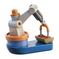 Automated Cargo Handling System Robotic Arm on Vessel for Efficient Loading png