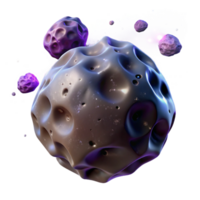 Cosmic Collision Asteroid Field and Planetary Fragmentation png