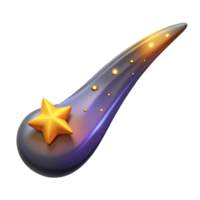 Shining Star Trail A 3D Render of a Celestial Event png