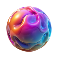 Abstract 3D Render of a Colorful Sphere png