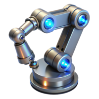 3D Render of a Robotic Arm Futuristic Industrial Automation Technology png