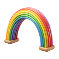 Colorful Rainbow Arch 3D Render of a Playful Arc png