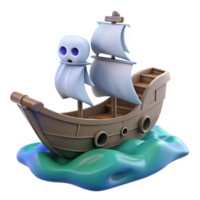 3D Render Ghost Ship Illustration png