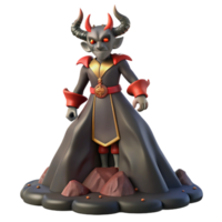 3D Render Dark Fantasy Demon Lord Illustration png