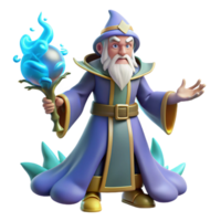 Wizard 3D Render Fantasy Character png