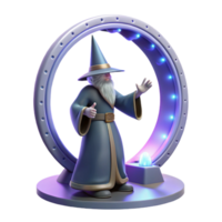 Wizard in Portal 3D Render png