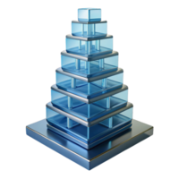 Abstract 3D Glass Pyramid Structure png